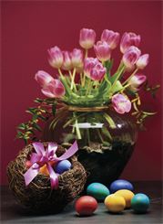 Easter puppies and eggs