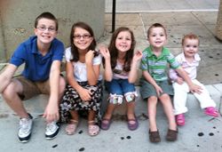 Our gang getting ready to meet the puppies.